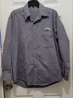 Señor Frogs Men's Casual Long-Sleeve Button-Down Shirt - Gray